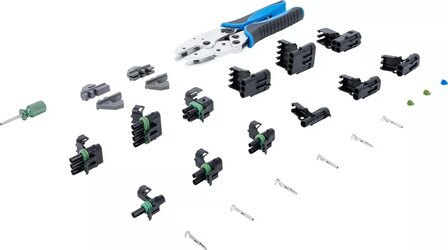 Juego de alicates de terminales con conectores impermeables 220 piezas