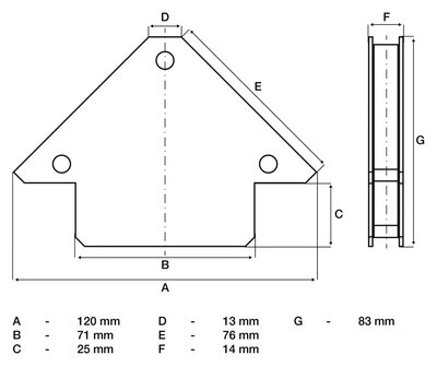 Morsetto magnetico di saldatura 11 kg