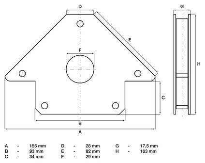 Morsetto magnetico per saldatura 20 kg