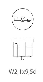 Lampada auto 12V 5W T10 W2.1x9.5d x10 pezzi