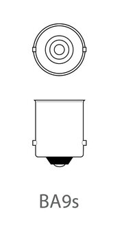 Lampada auto 12V 4W BA9s X10 pezzi