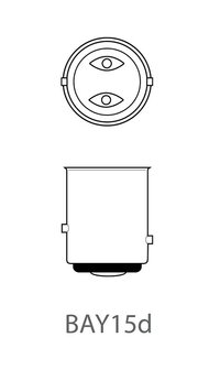 Lampada auto 12V 21/5W BAY15d x10 pezzi