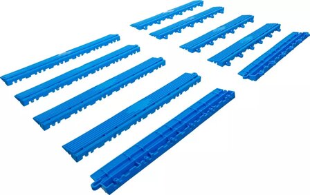 Set di elementi per bordi di piastrelle in plastica sistema a clic 400 x 55 x 15 mm 10 pz