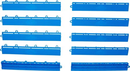 Set di elementi per bordi di piastrelle in plastica sistema a clic 400 x 55 x 15 mm 10 pz