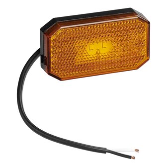 Luce di ingombro laterale arancione da 12/24V LED 80 x 44 mm