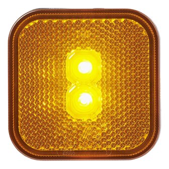 Luce di ingombro laterale arancione da 12/24V LED 65 x 65 mm