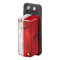 Luce anteriore rossa/bianca 92x42mm su supporto