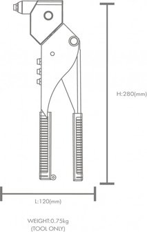 Pinze per rivetti a 360&deg; per rivetti ciechi