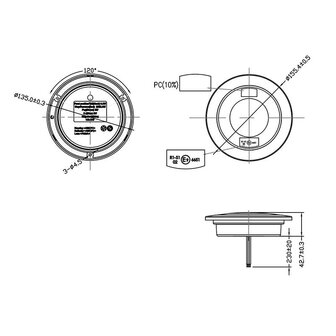 Fanale posteriore 3 funzioni 122mm 24LED cromato 24LED cromo