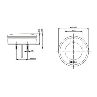 Fanale posteriore 3 funzioni 122mm 24LED