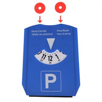 Disco di parcheggio NL/D/F/GB con raschiaghiaccio e gettoni per carrelli spesa