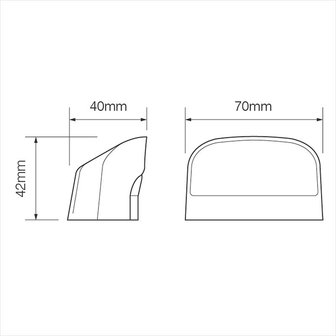 Luminazione targa 12/24V 70x42mm LED