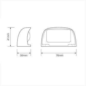 Luminazione targa 12/24V 76x41mm LED cromo 12/24V 76x41mm