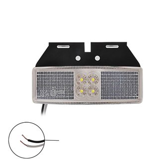 Lampada di segnalazione 12/24V bianco 110x40mm LED 110x40mm con supporto