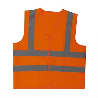 Gilet di sicurezza XL arancione con strisce sulle spalle