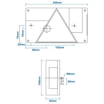 Fanale posteriore Aspock Multipoint II a sinistra