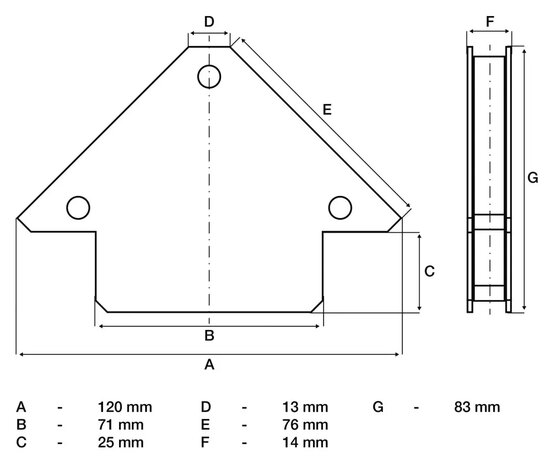 Morsetto magnetico di saldatura 11 kg