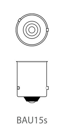 Lampada auto 12V 21W BAU15s arancione x10 pezzi