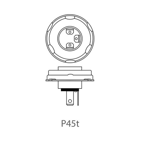 Lampada auto 12V 45/40W P45t in scatola x10 pezzi