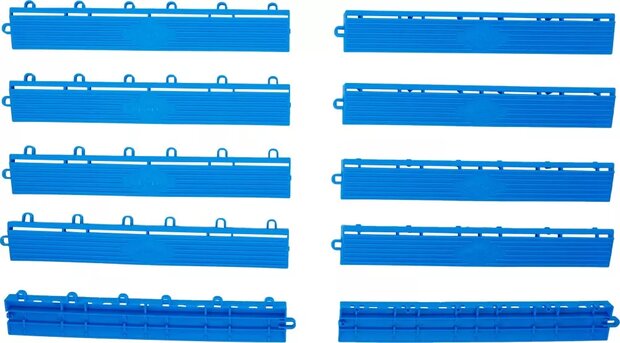 Set di elementi per bordi di piastrelle in plastica sistema a clic 400 x 55 x 15 mm 10 pz