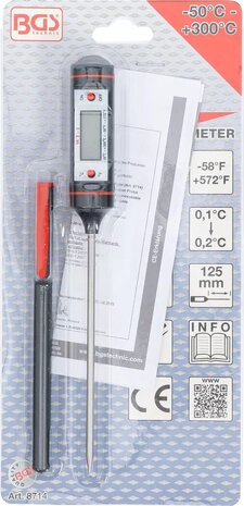 Termometro digitale con sonda in acciaio inox