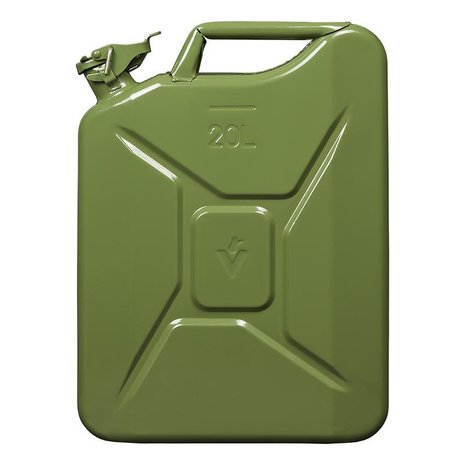 Jerrycan 20L verde metallizzato UN- TuV/GS approvato