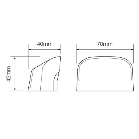 Luminazione targa 12/24V 70x42mm LED