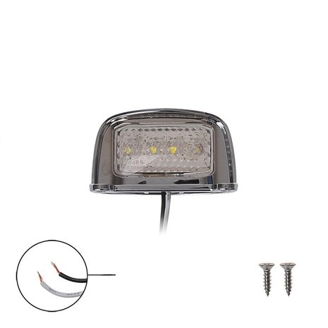 Luminazione targa 12/24V 76x41mm LED cromo 12/24V 76x41mm