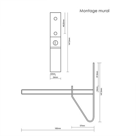 Set portapneumatici 2 pezzi da parete