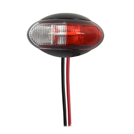 Luce di posizione anteriore 10-30V rosso/bianco 60x34mm LED 60x34mm