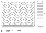 Tampone in gomma per piattaforme di sollevamento 160 x 120 x 30 mm