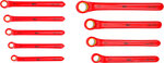 Serie di chiavi a doppio anello per elettricisti gomito stretto 10 - 24 mm 9 pz