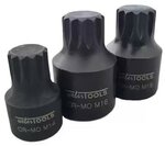 Set di punte scanalate Stubby Impact da M4 a M18 Profilo basso 9 pezzi