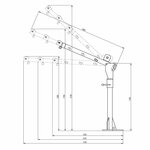 Gru mobile 300/500kg con verricello elettrico