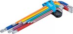 Serie di chiavi ad angolo multicolore extra lunghe profilo a T (per Torx) con alesatura T10 - T50 9 pz