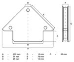 Morsetto magnetico di saldatura 11 kg