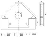 Morsetto magnetico per saldatura 20 kg