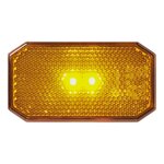 Luce di ingombro laterale arancione da 12/24V LED 80 x 44 mm