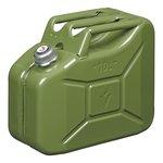 Jerrycan 10L verde metallo con tappo a vite magnetico