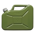 Jerrycan 10L verde metallo con tappo a vite magnetico