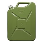 Jerrycan 20L verde metallo con tappo a vite magnetico