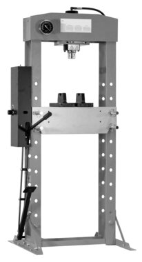Pressa idraulica 30T con comando a mano e a pedale