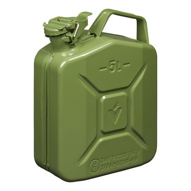 Jerrycan 5L verde metallizzato UN- TuV/GS approvato