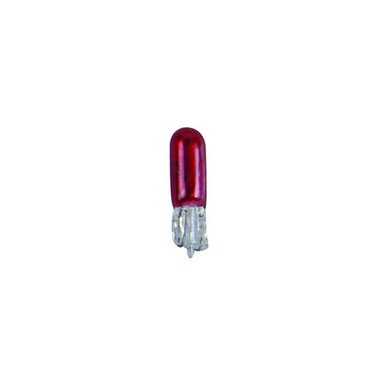 Lampada auto 12V 1,2W T5 W2x4,6d rosso x2 pezzi