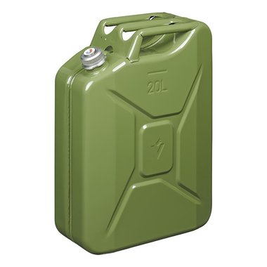 Jerrycan 20L verde metallo con tappo a vite magnetico