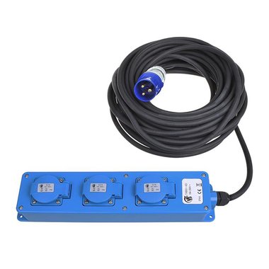 Presa CEE a 3 vie 20M (2xSchuko  1x2-USB)